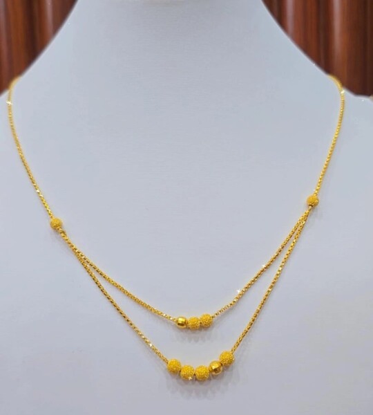 Kalung set liontin bola 2 layer 99