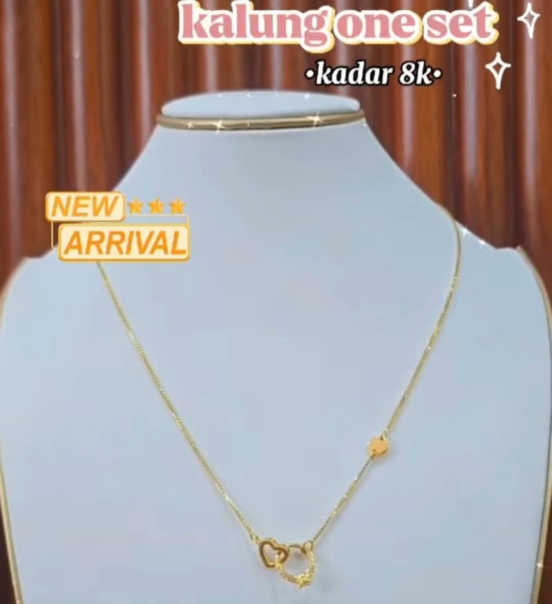 Kalung One Set Hati dan Cincin