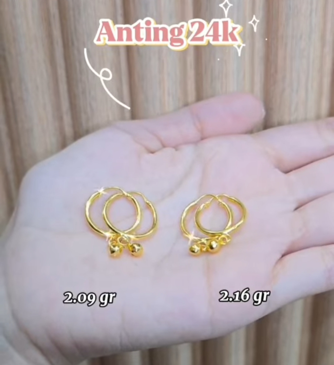 Anting Ring Bola 24k