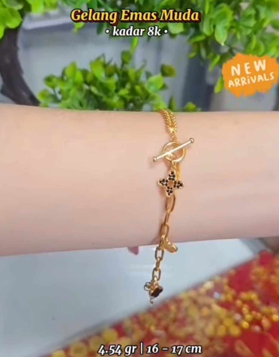 Gelang Emas Muda 8k