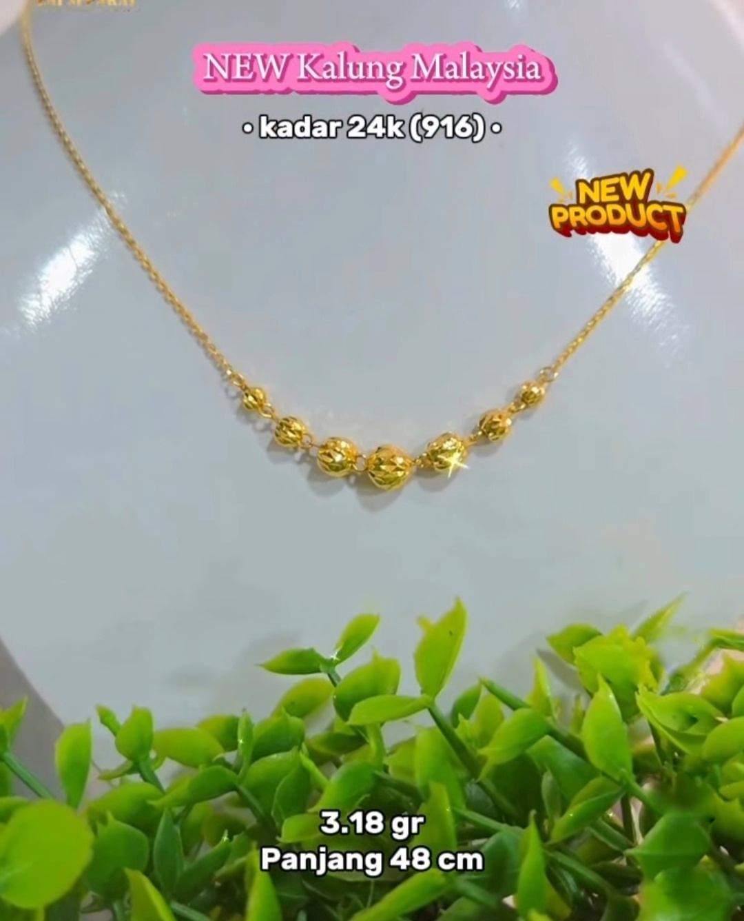 Kalung Malaysia Bola Berlian
