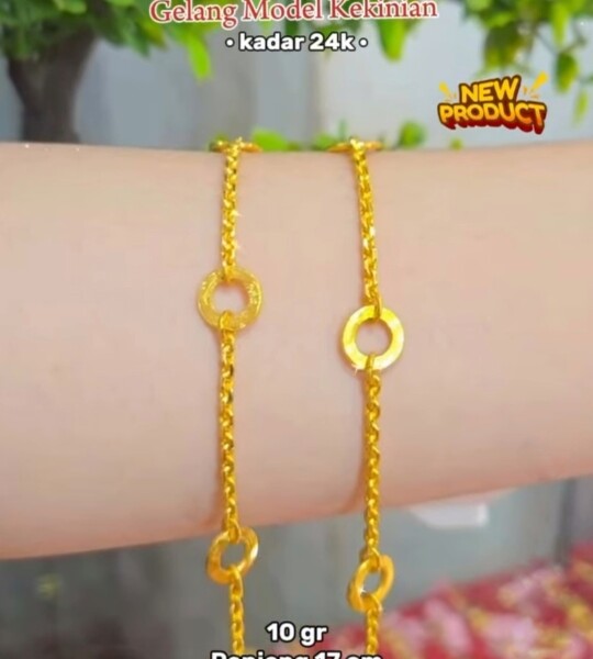Gelang Emas Model Kekinian