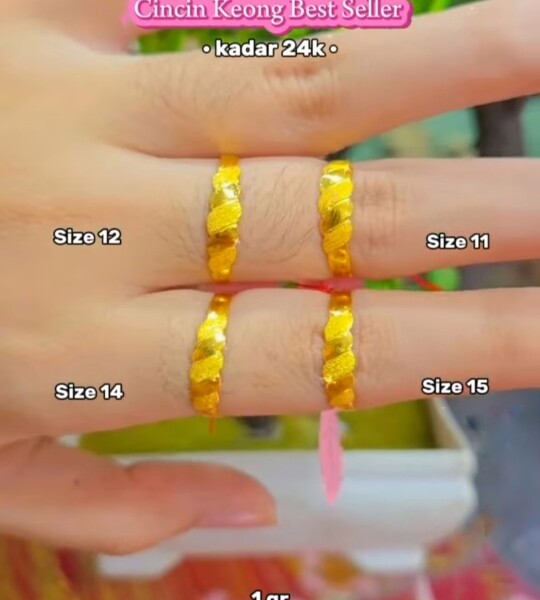 Cincin Keong Pasir 24k