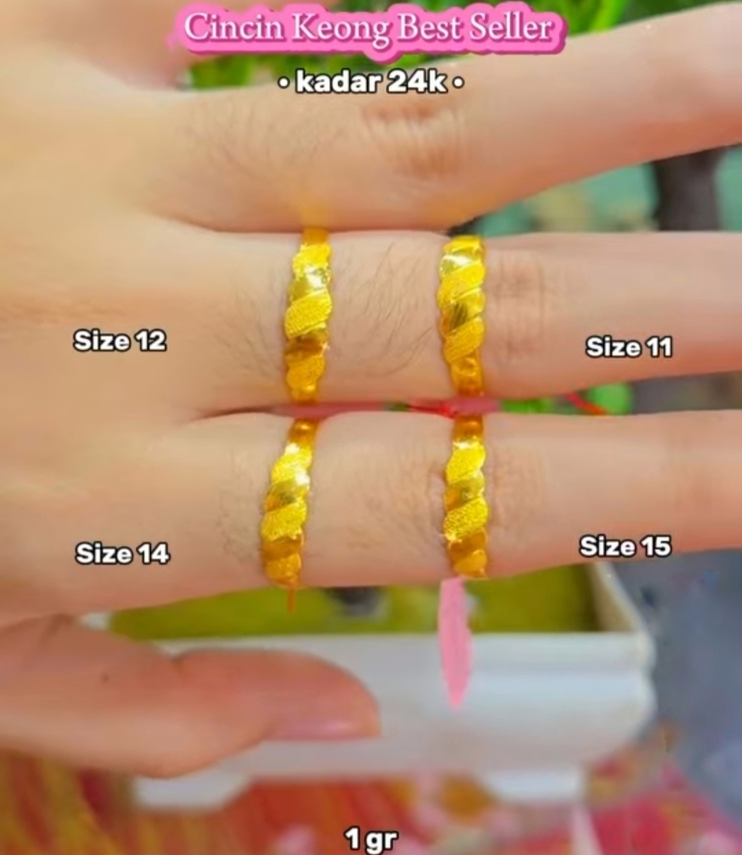 Cincin Keong Pasir 24k