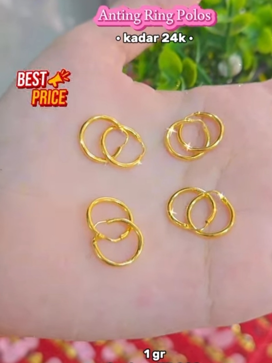 Anting Ring Polos 24k
