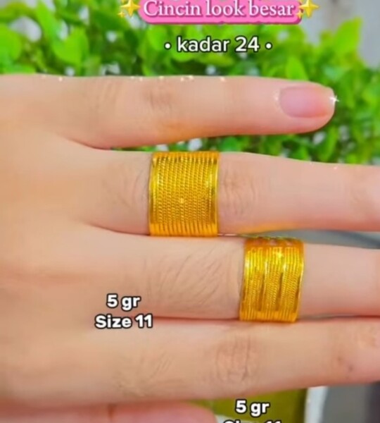 Cincin Lilit Lis Tingkat 24k