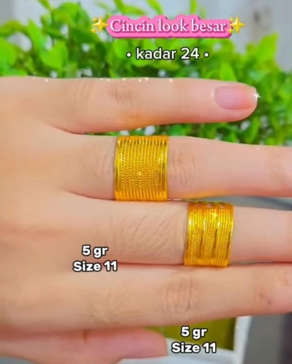 Cincin Lilit Lis Tingkat 24k