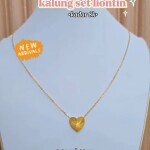 Kalung Set Liontin Hati