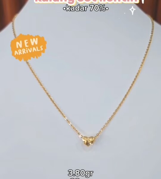 Kalung Set Liontin Hati