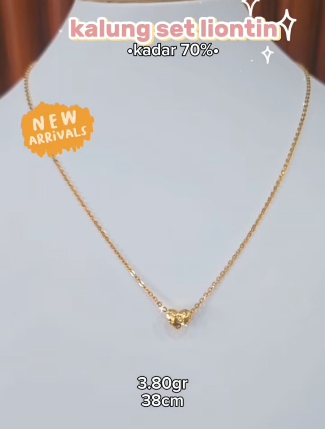 Kalung Set Liontin Hati
