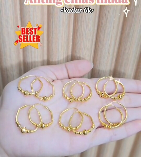 Anting Ring Bola 6k