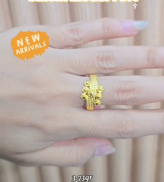 Cincin Emas Bola Timbul 75%