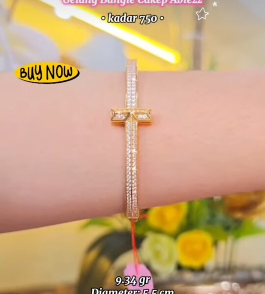 Bangle T–Bar Diamond Shine 75%