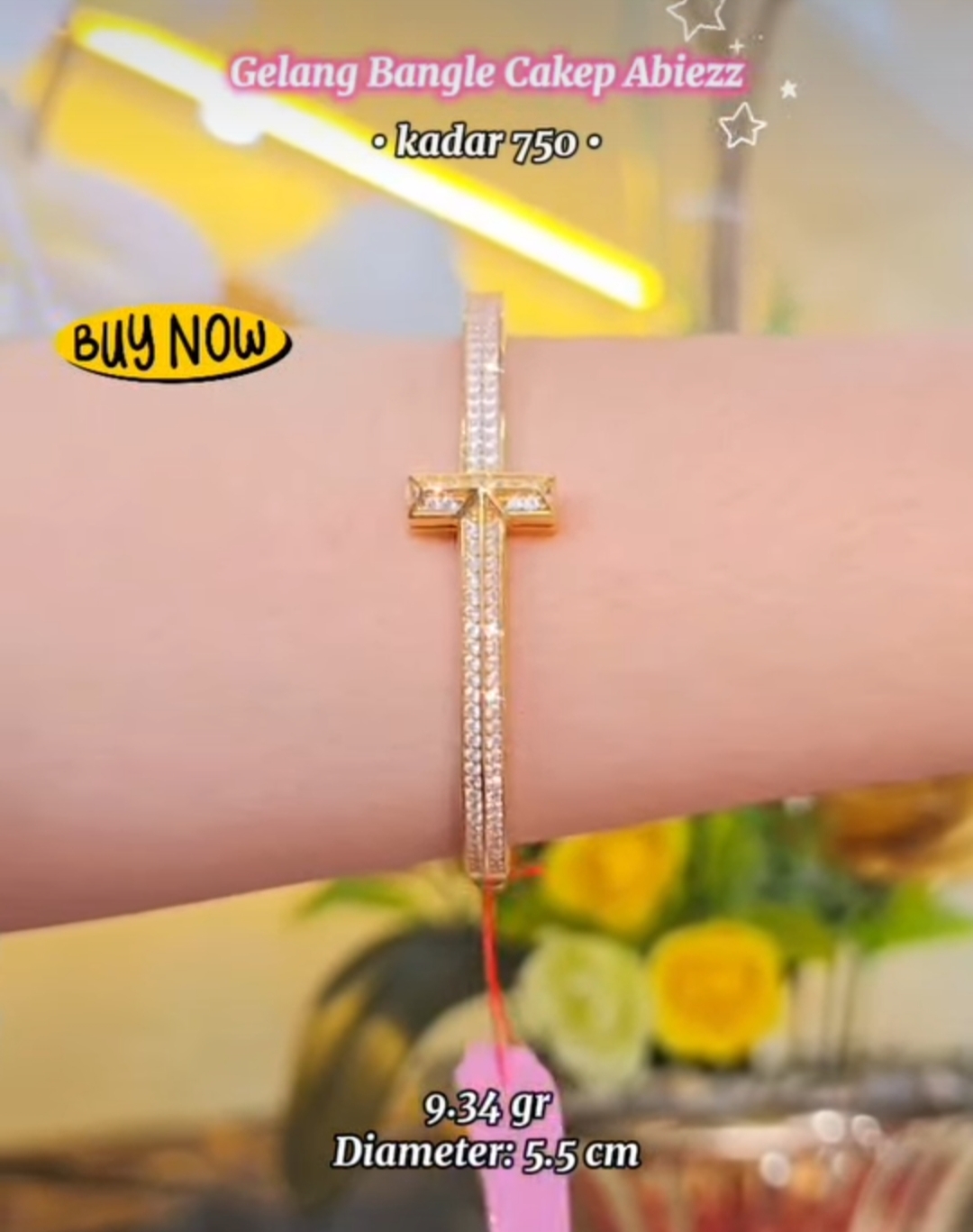 Bangle T–Bar Diamond Shine 75%