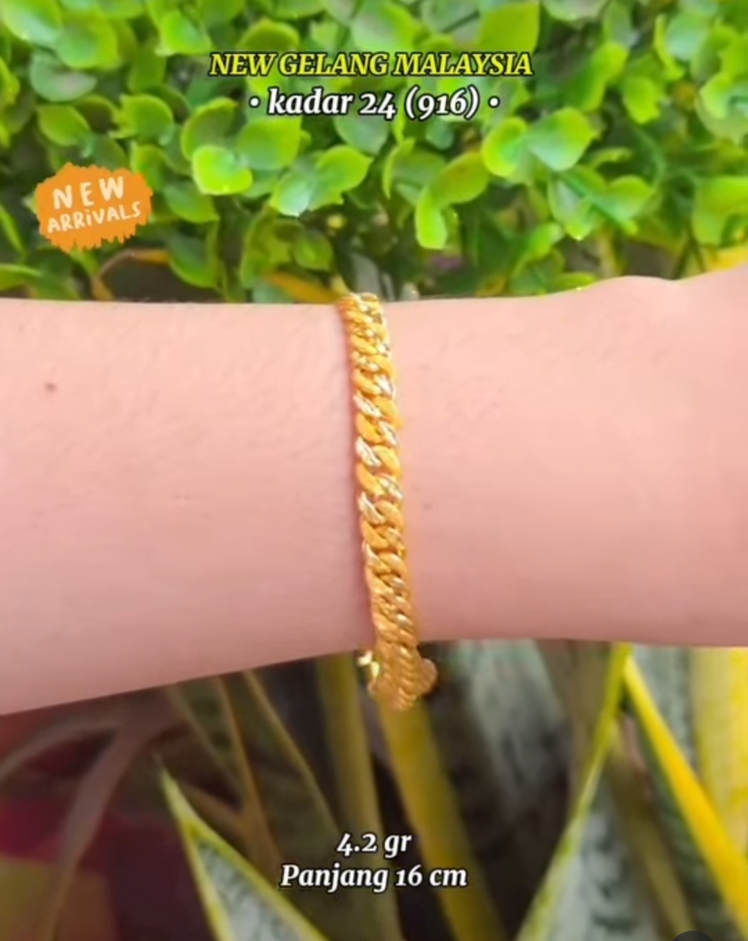 Gelang Rantai Melur 916